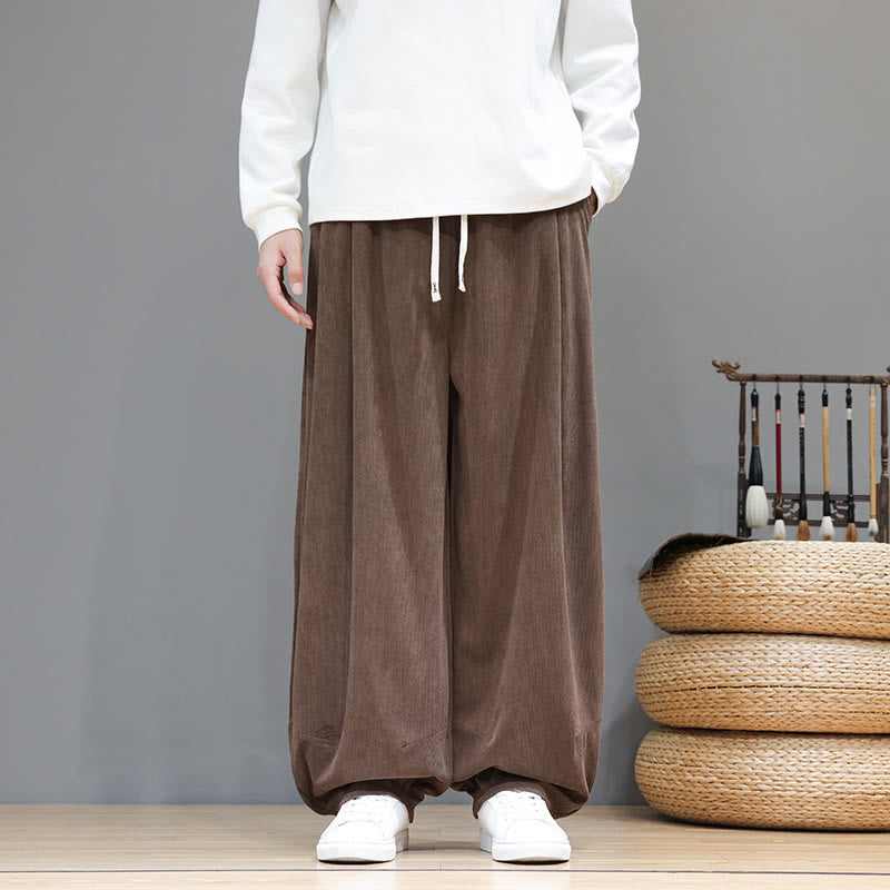 Tactile Cotton Corduroy Loose-Fit Meditation Harem Pants