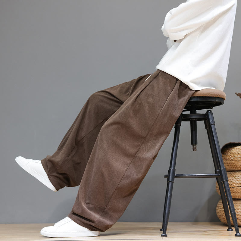 Tactile Cotton Corduroy Loose-Fit Meditation Harem Pants