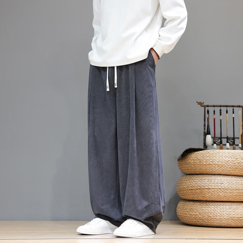 Tactile Cotton Corduroy Loose-Fit Meditation Harem Pants