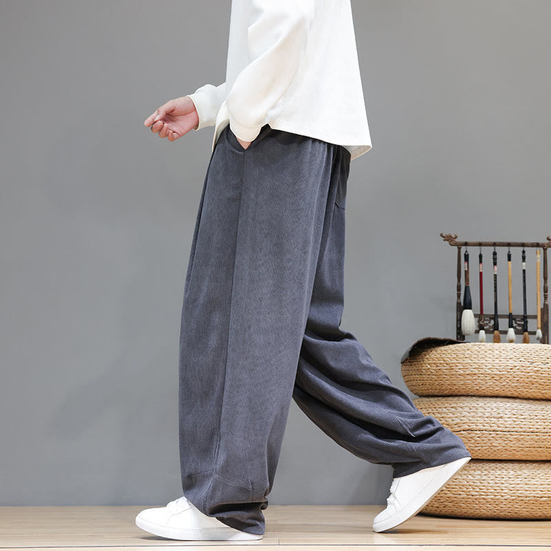 Tactile Cotton Corduroy Loose-Fit Meditation Harem Pants