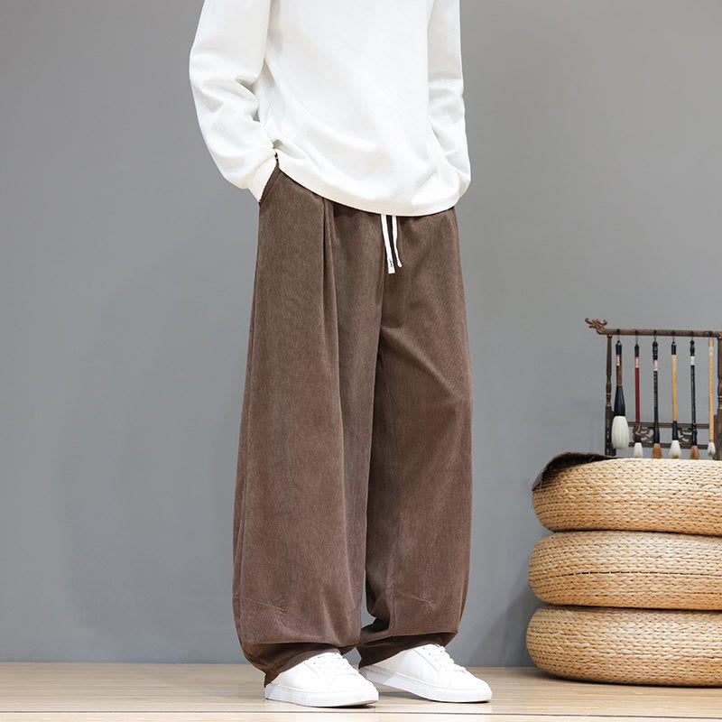 Tactile Cotton Corduroy Loose-Fit Meditation Harem Pants