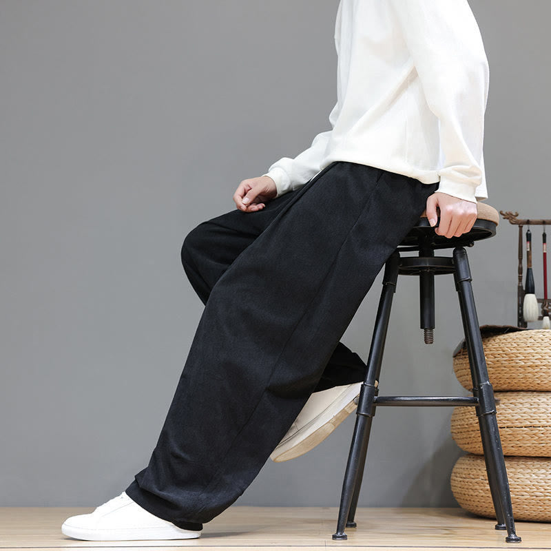 Tactile Cotton Corduroy Loose-Fit Meditation Harem Pants
