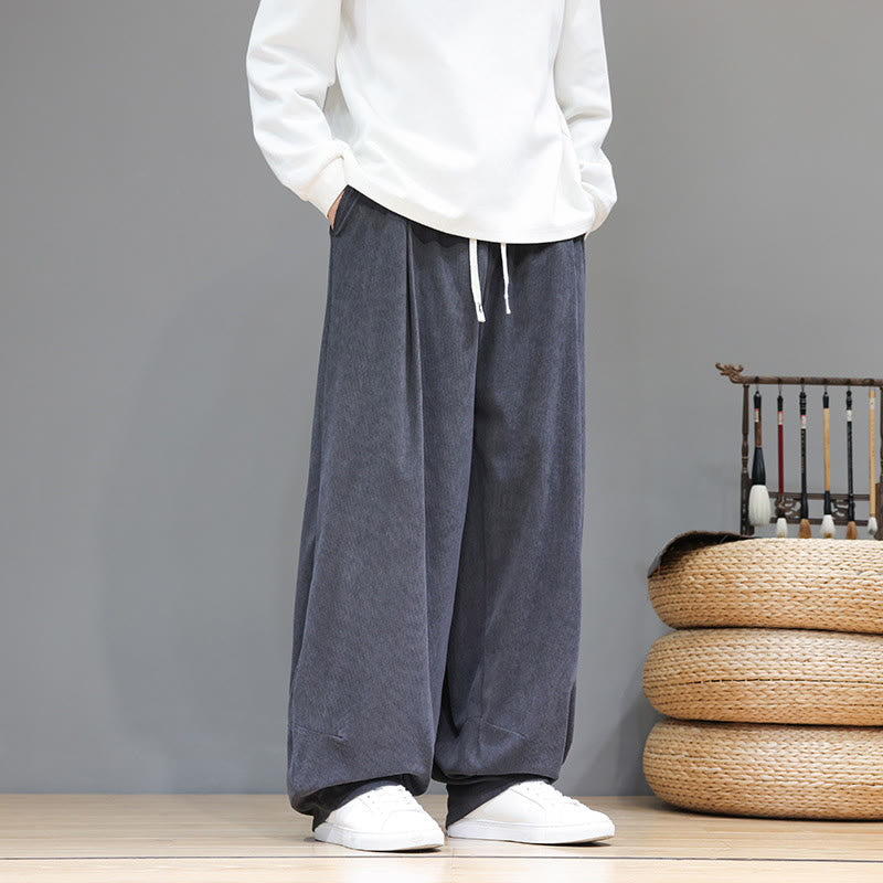 Tactile Cotton Corduroy Loose-Fit Meditation Harem Pants