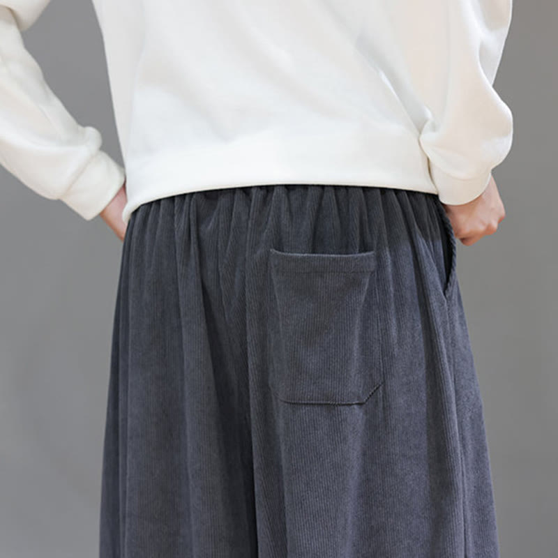 Tactile Cotton Corduroy Loose-Fit Meditation Harem Pants