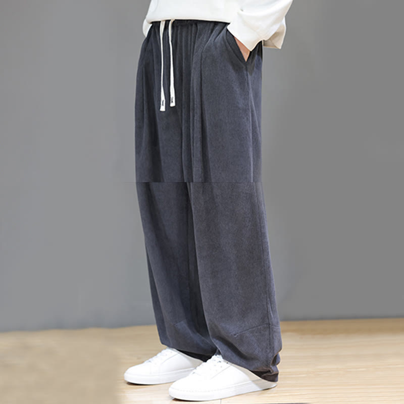 Tactile Cotton Corduroy Loose-Fit Meditation Harem Pants