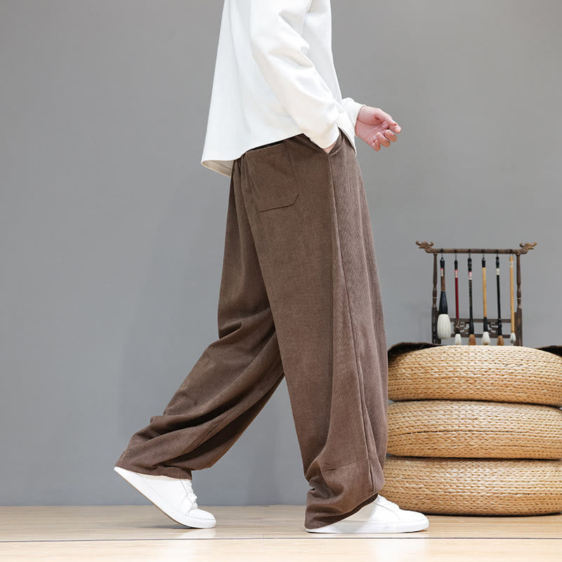 Tactile Cotton Corduroy Loose-Fit Meditation Harem Pants