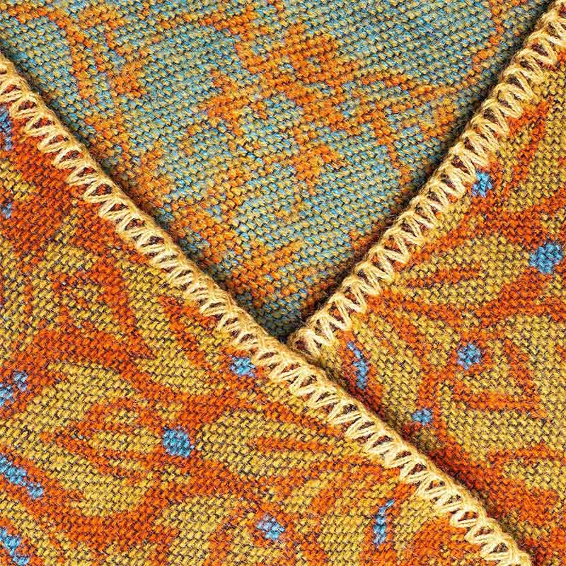 Soft Tactile Tibetan Paisley Floral Pattern Unisex Meditation Shawl