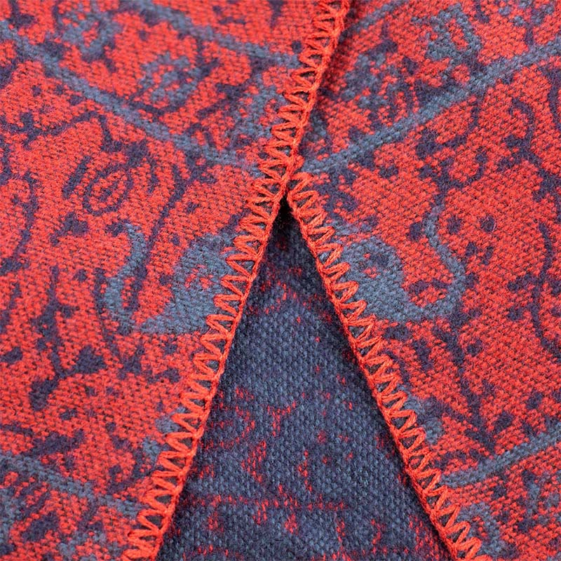 Tibetan Jacquard Elephant Geometry Pattern Unisex Cozy Scarf Shawl
