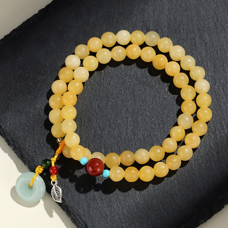 Topaz Peace Buckle Double Wrap Design Wealth Bracelet