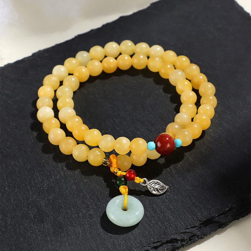 Topaz Peace Buckle Double Wrap Design Wealth Bracelet