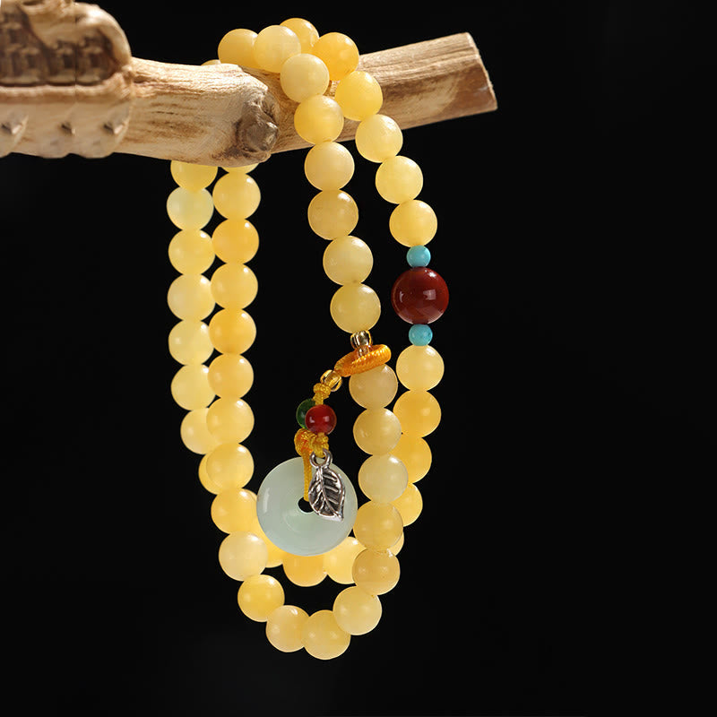 Topaz Peace Buckle Double Wrap Design Wealth Bracelet