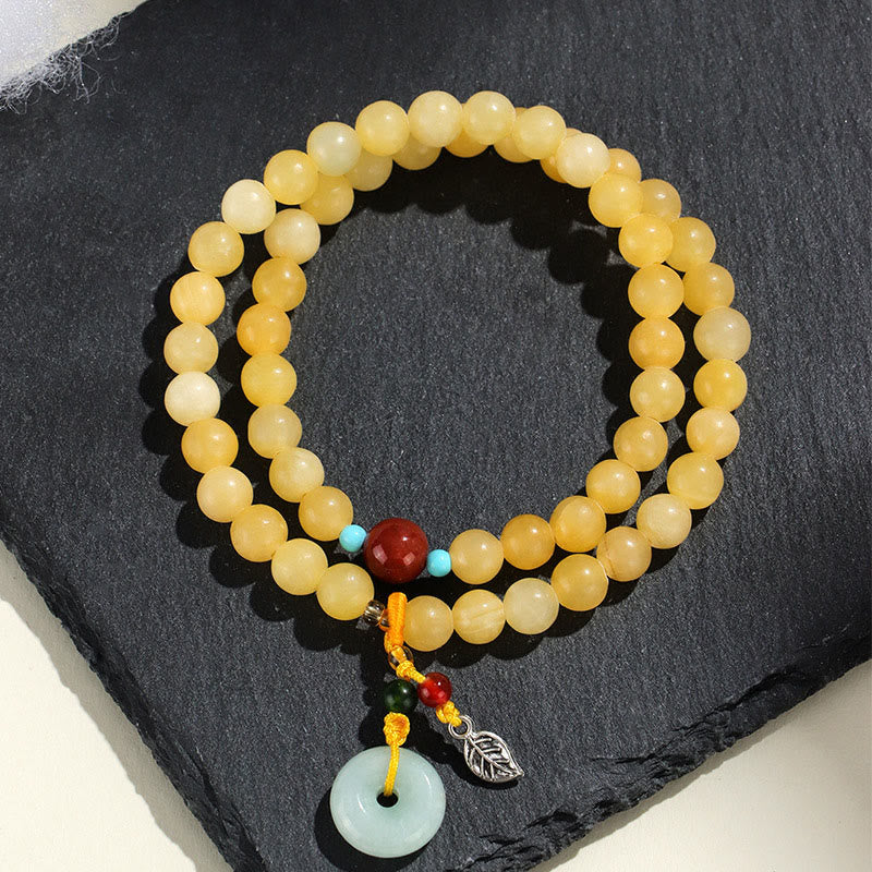 Topaz Peace Buckle Double Wrap Design Wealth Bracelet