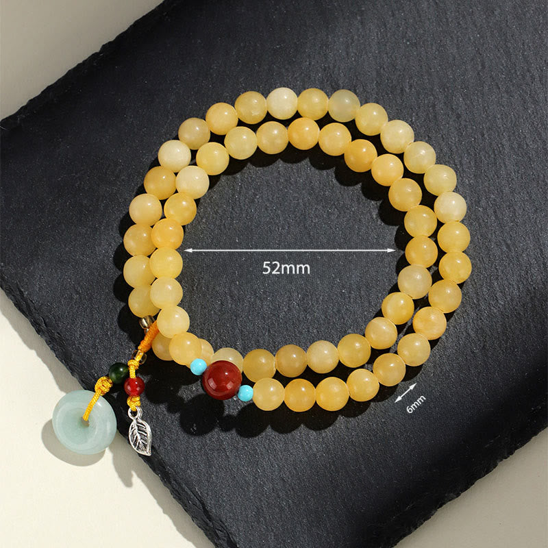 Topaz Peace Buckle Double Wrap Design Wealth Bracelet