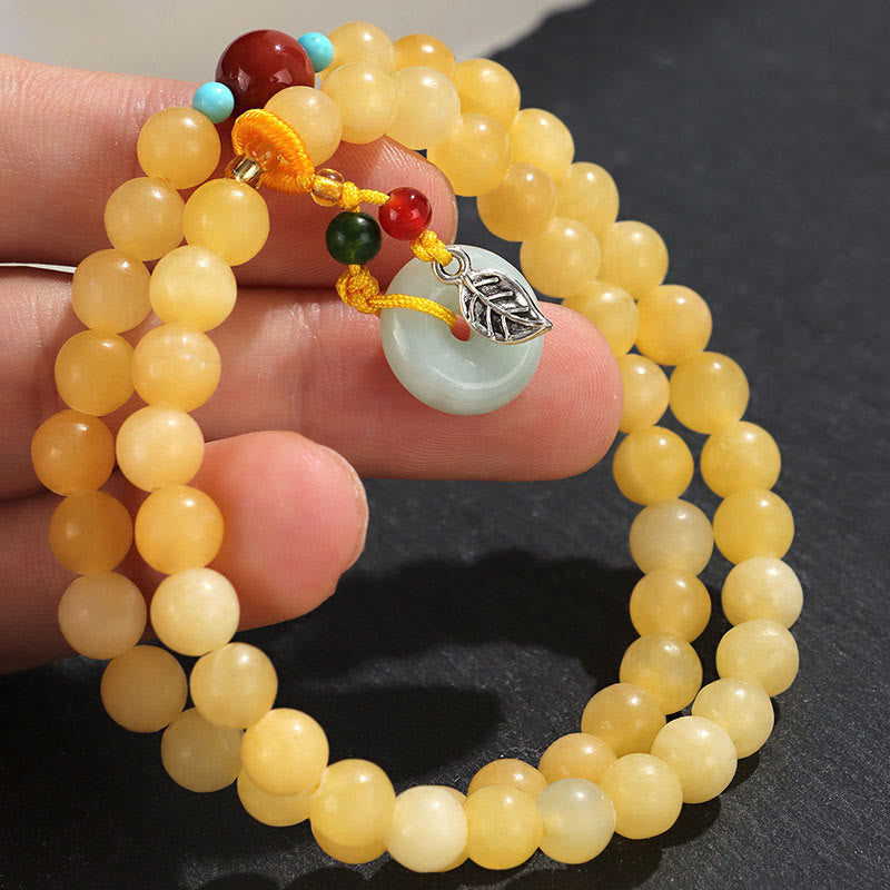 Topaz Peace Buckle Double Wrap Design Wealth Bracelet