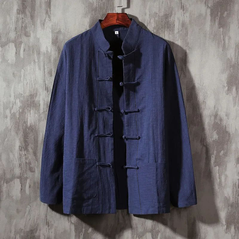 Stand Collar Tang Suit Casual Shirt