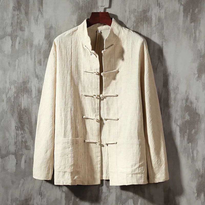 Stand Collar Tang Suit Casual Shirt