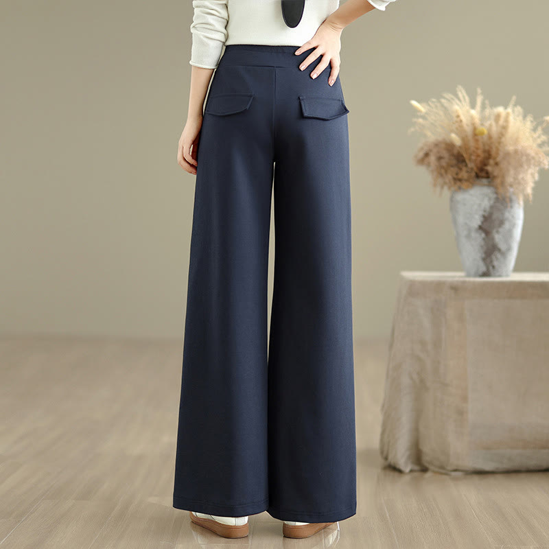 Tactile Cotton-Blend Wide-Leg Mindful Meditation Pants
