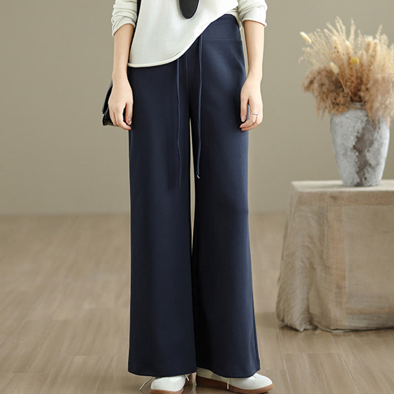 Tactile Cotton-Blend Wide-Leg Mindful Meditation Pants
