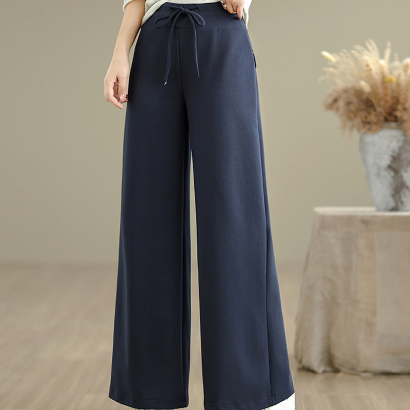 Tactile Cotton-Blend Wide-Leg Mindful Meditation Pants