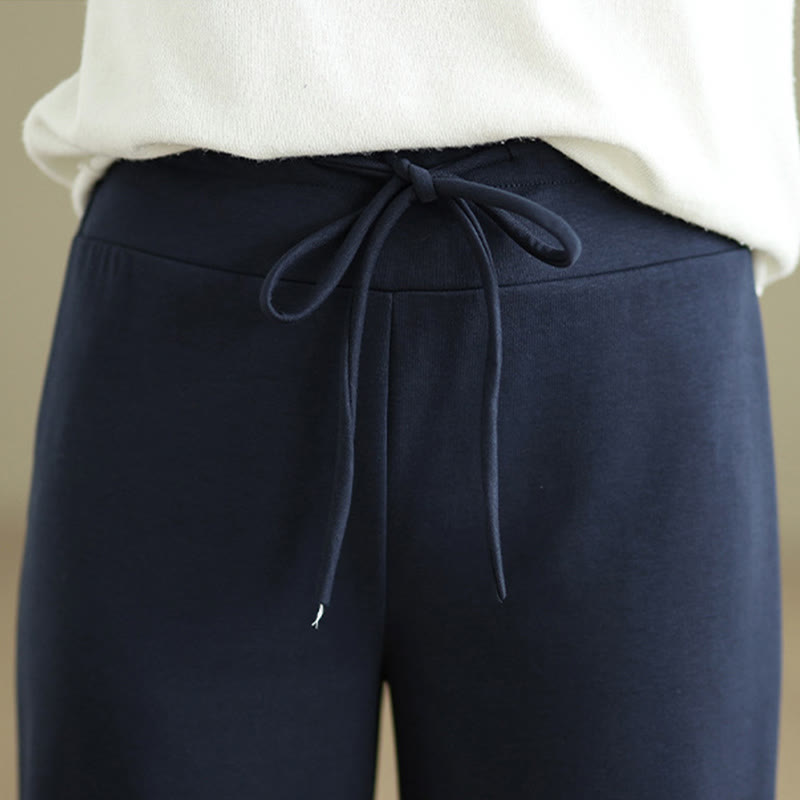 Tactile Cotton-Blend Wide-Leg Mindful Meditation Pants