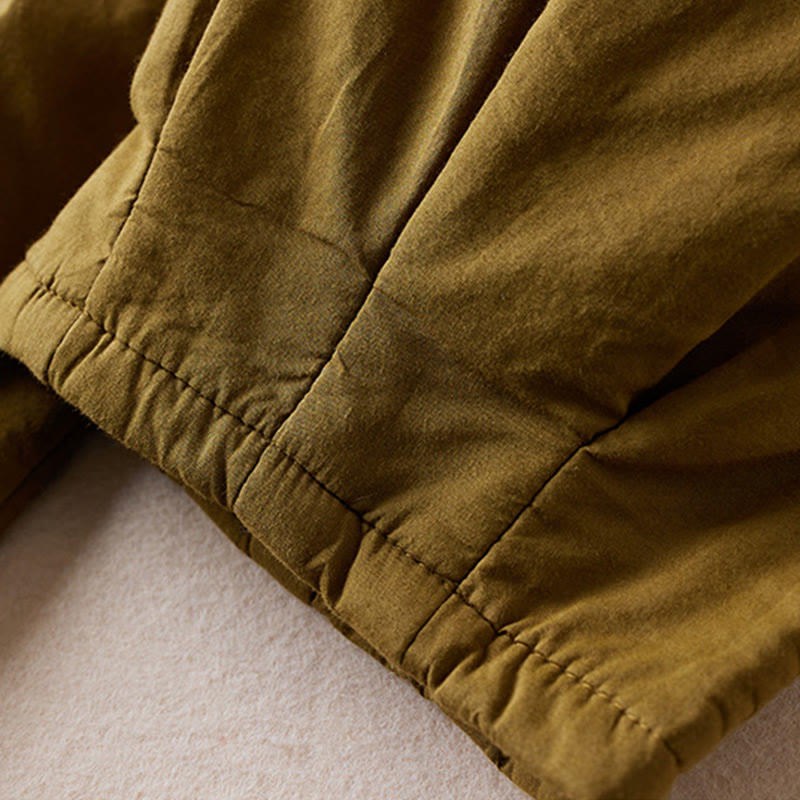 Thermal Cotton-Padded Tapered Meditation Harem Pants