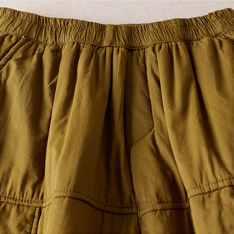 Thermal Cotton-Padded Tapered Meditation Harem Pants