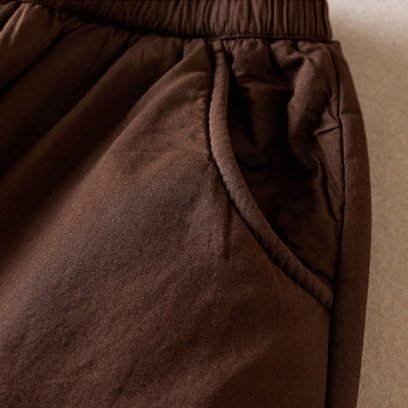 Thermal Cotton-Padded Tapered Meditation Harem Pants