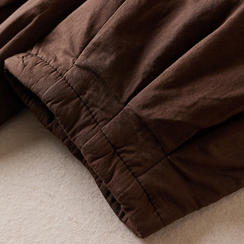Thermal Cotton-Padded Tapered Meditation Harem Pants