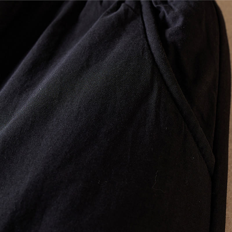 Thermal Cotton-Padded Tapered Meditation Harem Pants