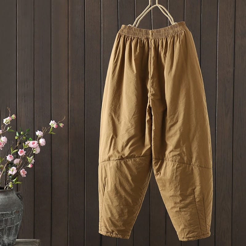 Thermal Cotton-Padded Grounding Harem Meditation Pants