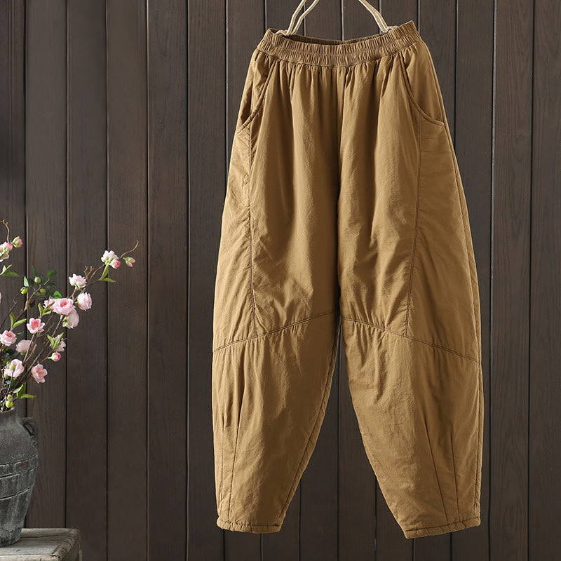 Thermal Cotton-Padded Grounding Harem Meditation Pants