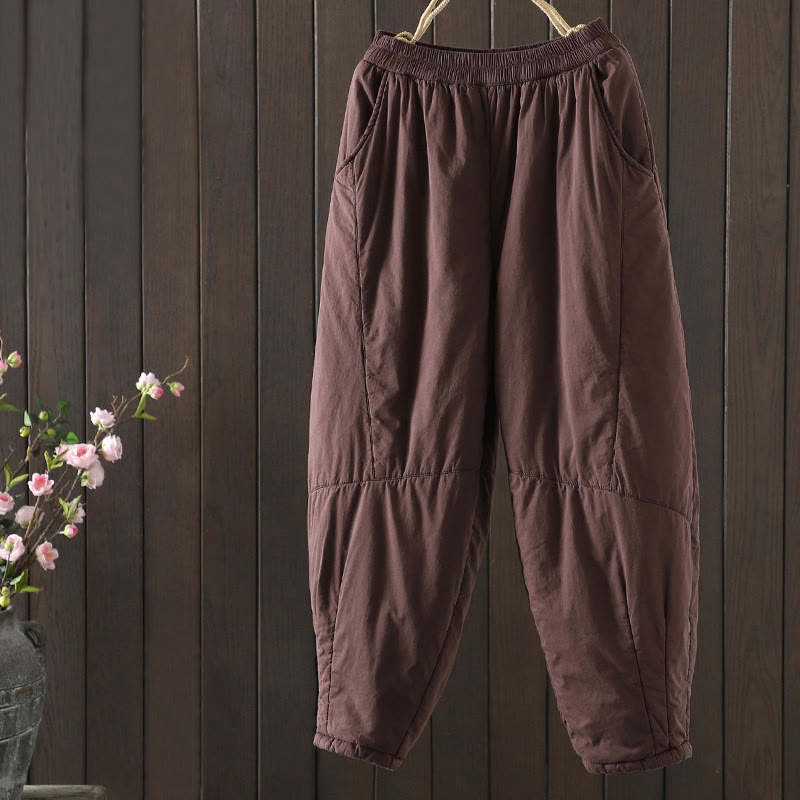 Thermal Cotton-Padded Grounding Harem Meditation Pants
