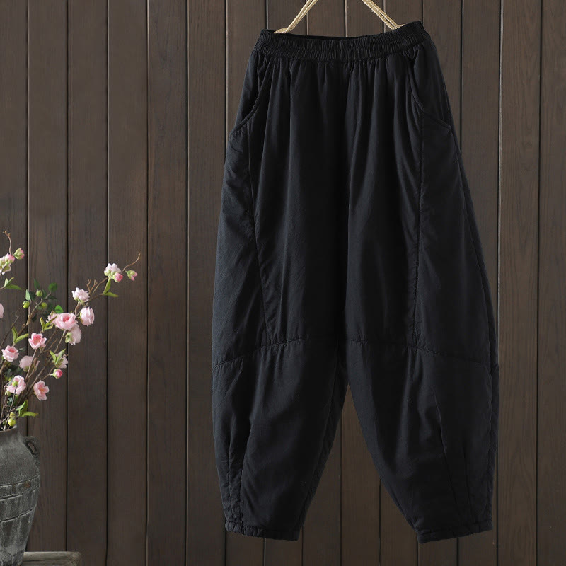 Thermal Cotton-Padded Grounding Harem Meditation Pants