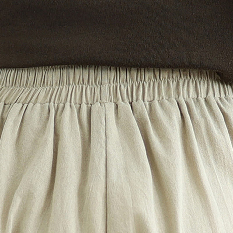 Tactile Cotton Straight-Leg Mindful Meditation Pants