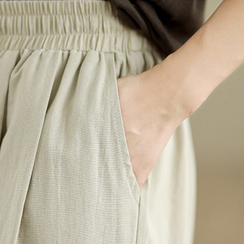 Tactile Cotton Straight-Leg Mindful Meditation Pants
