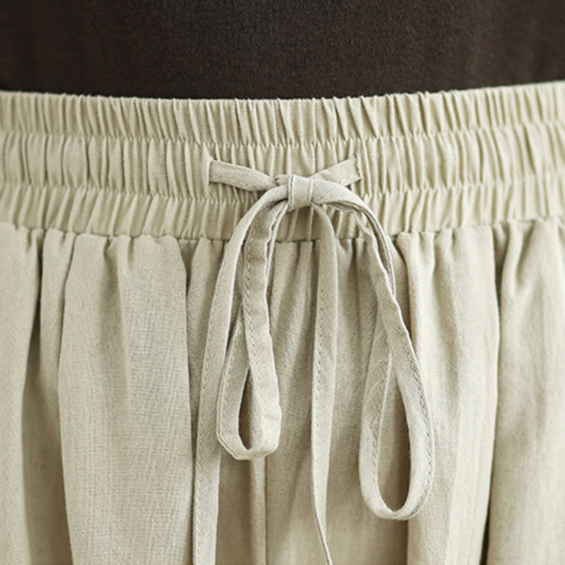 Tactile Cotton Straight-Leg Mindful Meditation Pants
