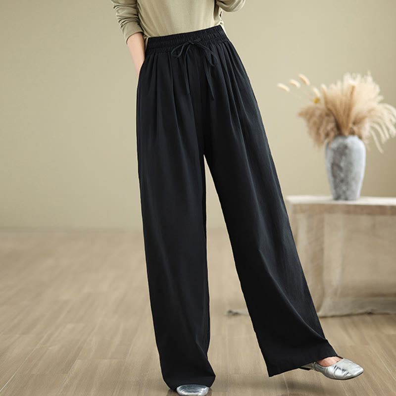 Tactile Cotton Straight-Leg Mindful Meditation Pants