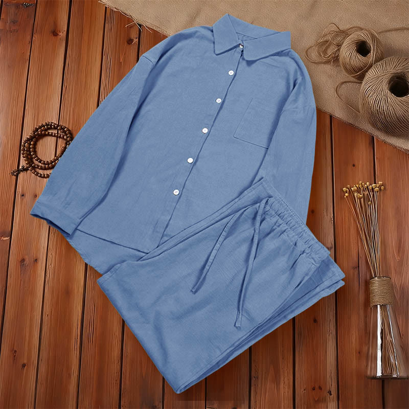 Tactile Cotton Linen Relaxed Meditation Set