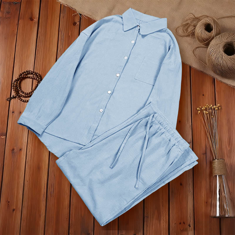 Tactile Cotton Linen Relaxed Meditation Set