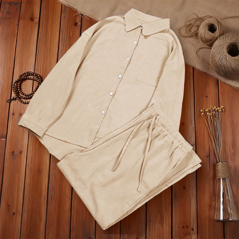 Tactile Cotton Linen Relaxed Meditation Set