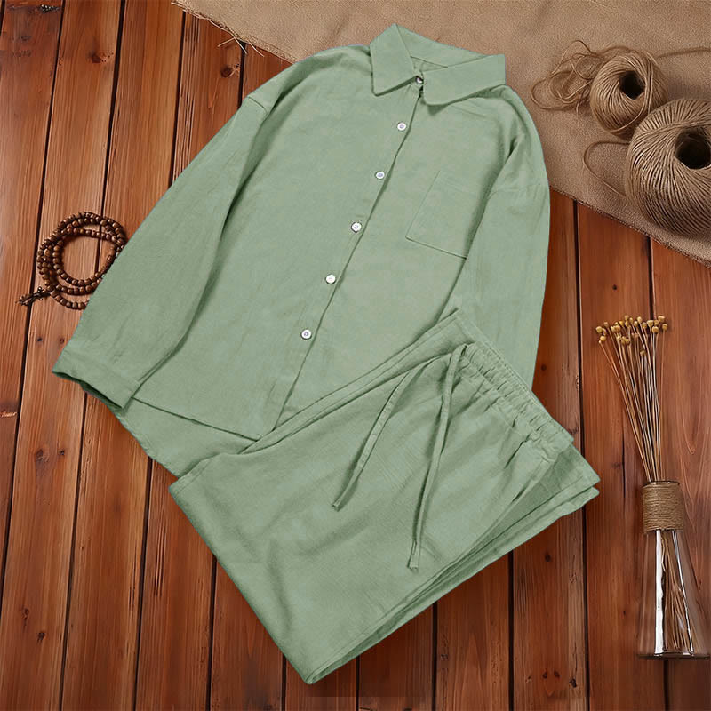 Tactile Cotton Linen Relaxed Meditation Set