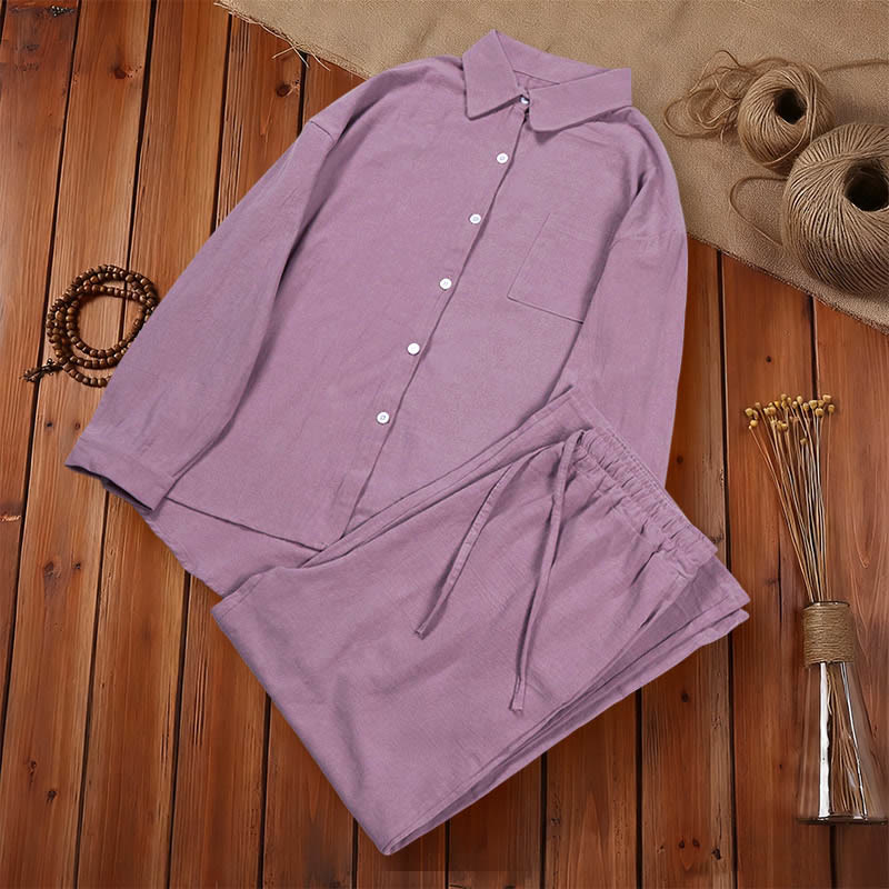 Tactile Cotton Linen Relaxed Meditation Set
