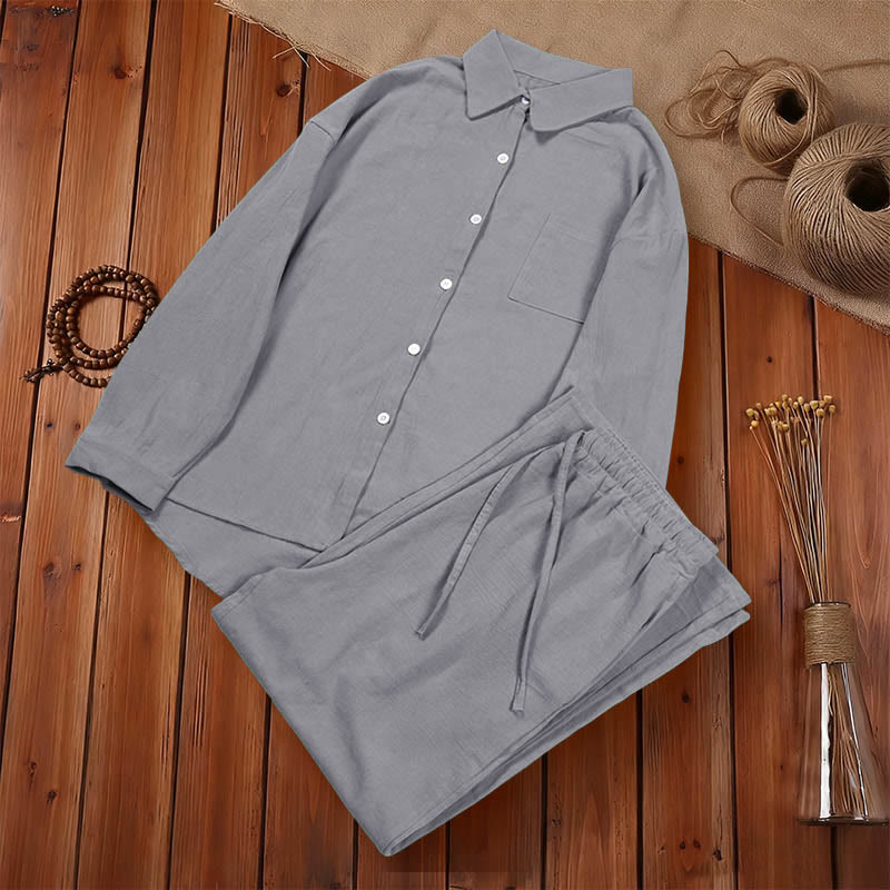 Tactile Cotton Linen Relaxed Meditation Set