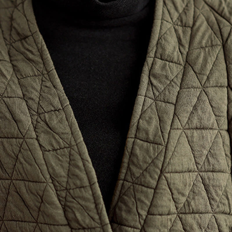 Women's Buttons Long Sleeve Thickened Cotton Jacket With Pockets