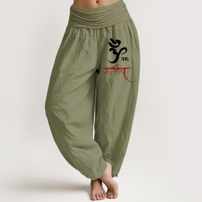 Tactile Cotton Om Graphic Mindful Movement Harem Pants