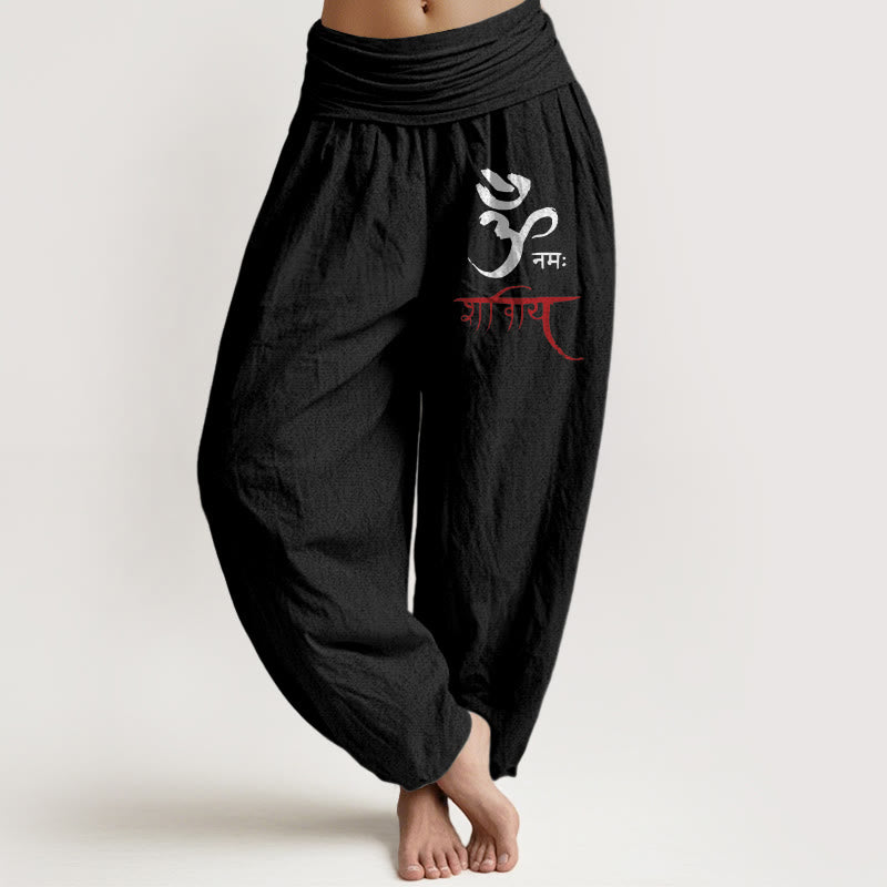 Tactile Cotton Om Graphic Mindful Movement Harem Pants