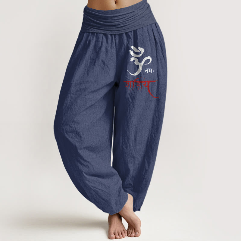 Tactile Cotton Om Graphic Mindful Movement Harem Pants