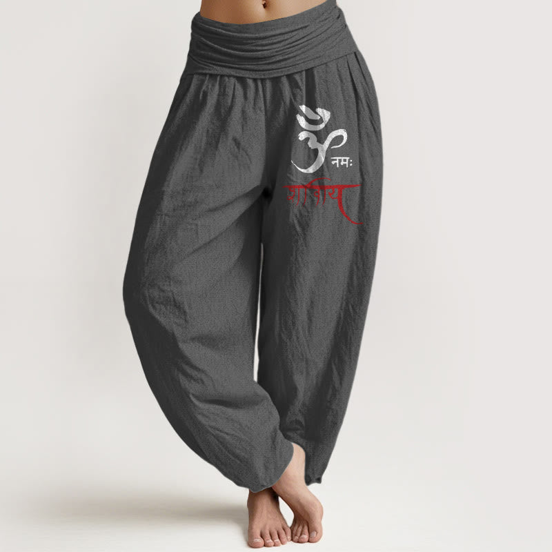 Tactile Cotton Om Graphic Mindful Movement Harem Pants