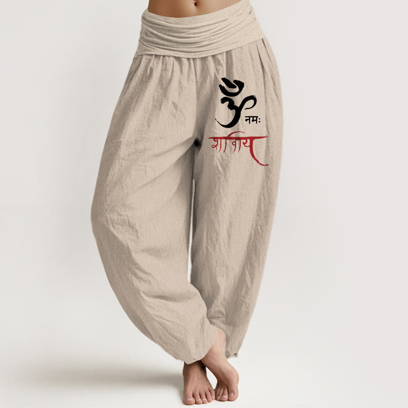 Tactile Cotton Om Graphic Mindful Movement Harem Pants