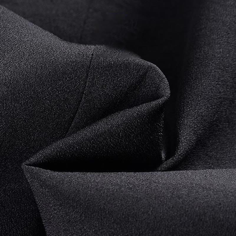 Structured Embroidered Frog-Button Midweight Meditation Jacket